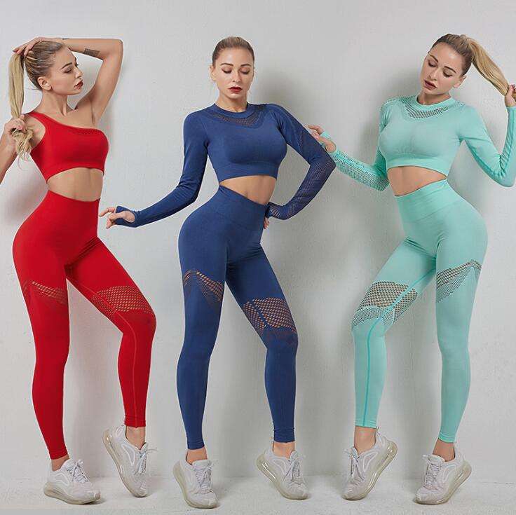 Guangzhou Clothing Factory Yoga set Bra And Leggings Set Women High Waist Fitness Gym Cloth 2 Piece Tracksuit Sportwear