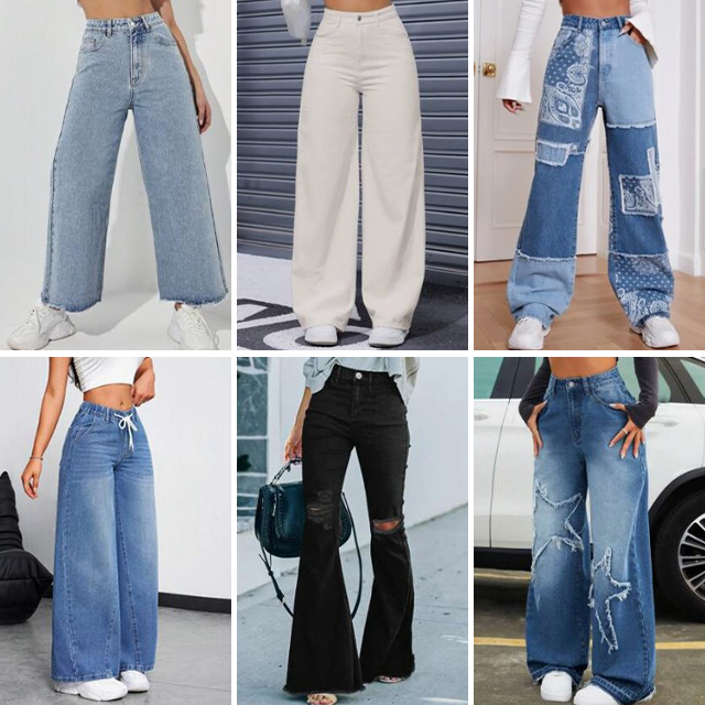 women's casual elastic washed denim fashionable straight leg high waist slim fit jeans pants