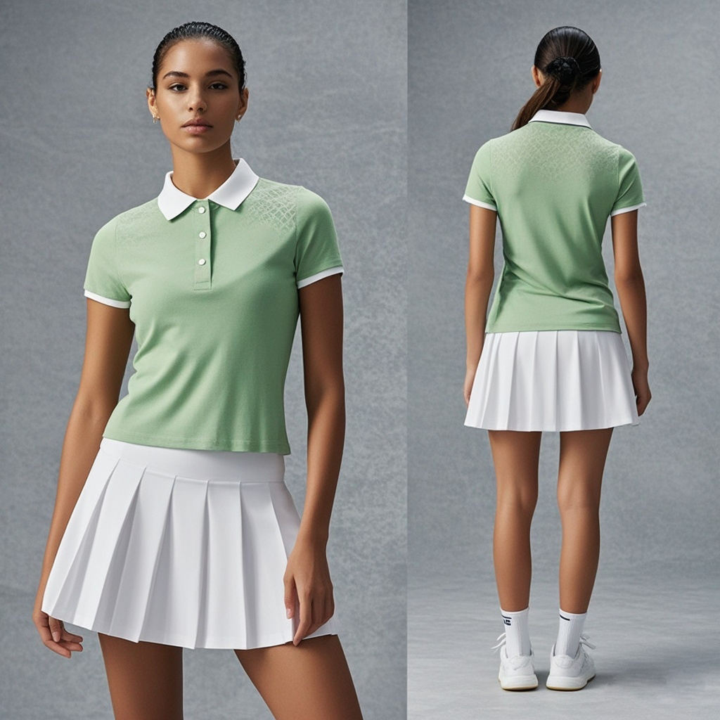 adies Athletic Wear Golf Skirt Women Short Sleeve Polo Sport Tennis Wear Set For Women Sports Dress